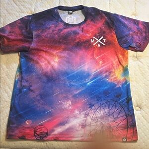 Colorful Galaxy Print Men's T-Shirt